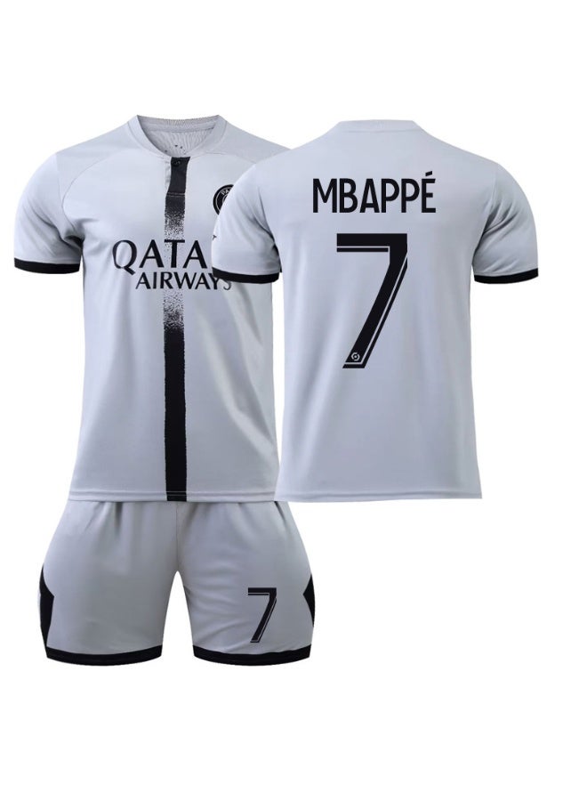 PSG 2022-2023 باريس بعيدا زي كرة القدم #7 مبابي كرة القدم جيرسي السراويل دعوى حجم الأطفال والكبار حجم الهدايا للجماهير والأصدقاء - Image 1
